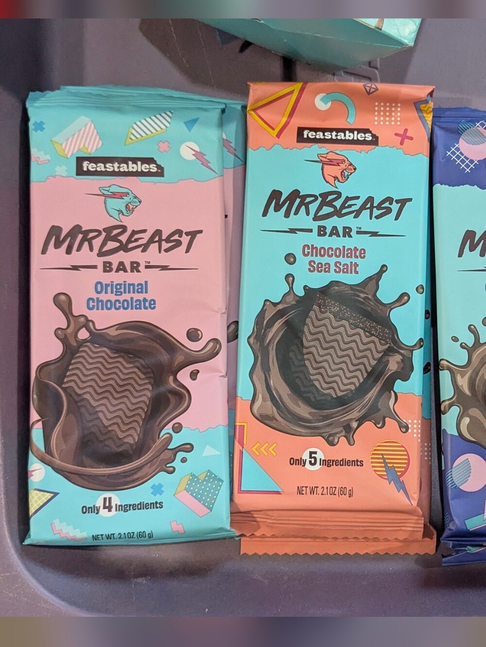 6x MrBeast Bar Chocolate Sea Salt Quinoa And Milk Chocolate Collectible Expired